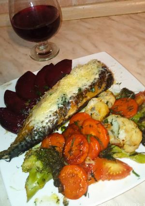 Скумбрія + овочі гриль. ПП