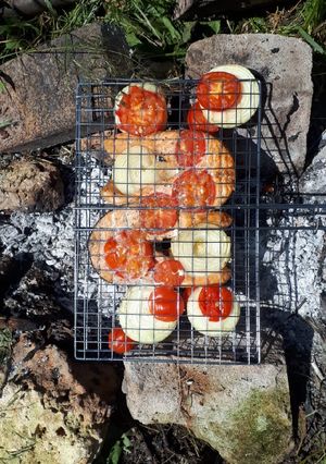 Стейк лосося на гриле