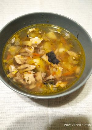 Суп со скумбрией