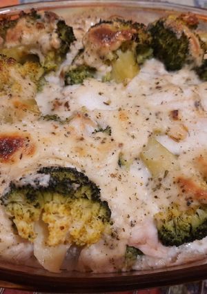 Судак с брокколи