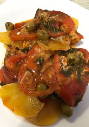 Форель с овощами!