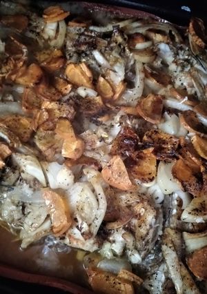 Хек печений