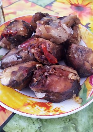 Хек запечённый с соевым соусом