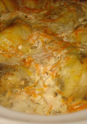 Хек в сметане