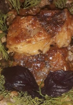 Хек запечённый в сливочном соусе