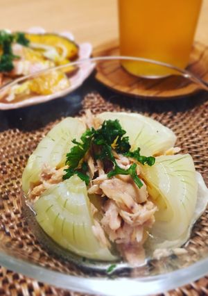 Цибуля з тунцем в мікрохвильовці