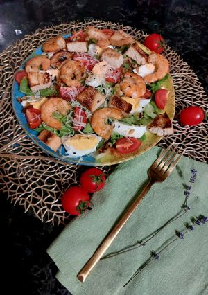 Салат Цезар з креветками