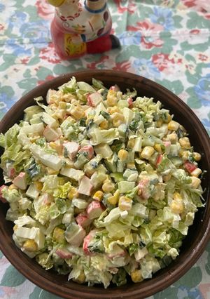 Крабовий салат з огірком та пекінською капустою