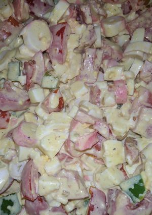 Літній салат з крабовими паличками