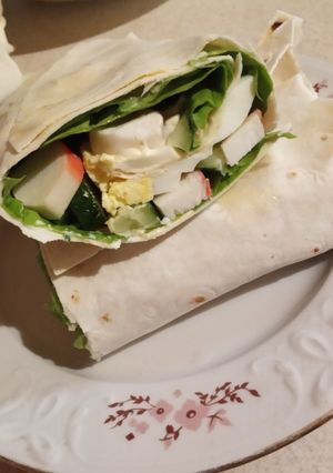 Лаваш з крабовими паличками