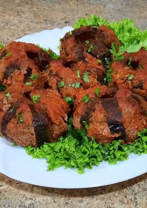 Баклажани запечені з фаршем