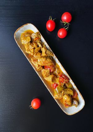 Білі баклажани з м‘ясом