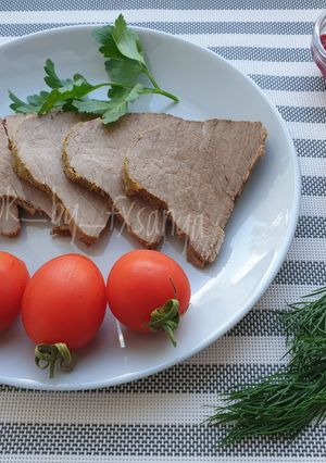 Вирізка з яловичини запечена з гірчицею