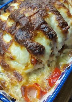 Гармошка зі свинини з ананасом та болгарським перцем