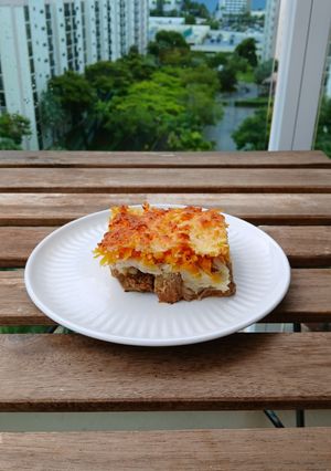 Гарбузово-картопляна запіканка з яловичиною