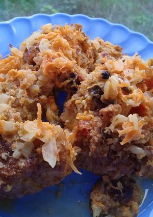 Гречаники з лососевим фаршем в сметані