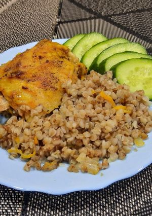 Гречка з курочкою у духовці