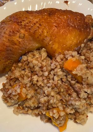 Гречка з куркою в рукаві