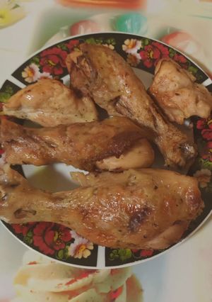 Запечене куряче м'ясо, мариноване в сидрі