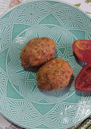 Запечені гречаники з овочами і кетчупом