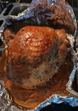 Запечене стегно індички