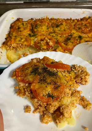 Запіканка з картоплею та фаршем