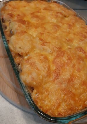 Запіканка з фаршем та грибами