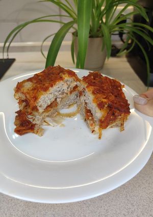 Запіканка з лаваша та фаршу