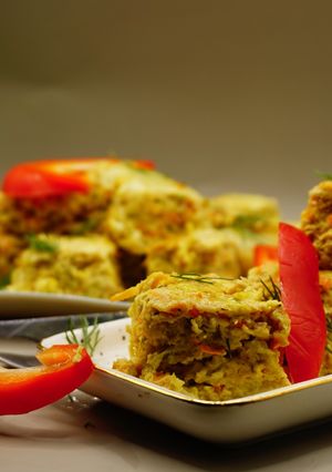 Запіканка з кабачка та курячим фаршем (Запіканка кабачок фарш)