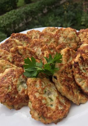 Кабачкові оладки з фаршем