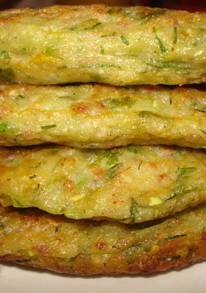 "Зелені" оладки з м'ясом