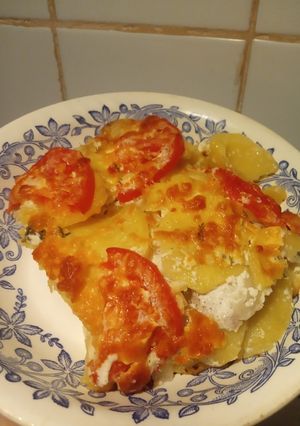 Картопля з м'ясом по-французьки