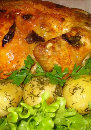 Курка в йогурті з травами