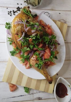 Курка з лимоном і часником