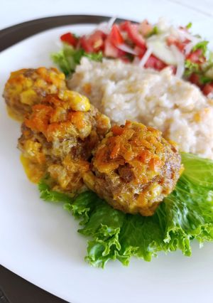 Мітболи з овочами запечені у вершковому соусі