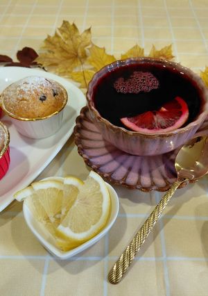 Напій з каркаде, з імбиром та лимоном