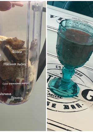 Смузі з лохиною і малиною