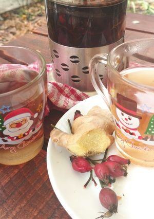 Чай з шипшини та імбиру