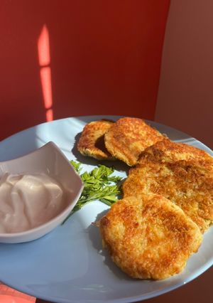 Деруни з кабачка та картоплі