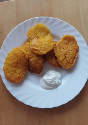 Деруни з гарбуза та картоплі