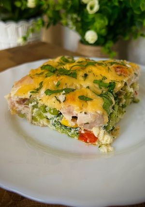Запіканка з куркою і овочами