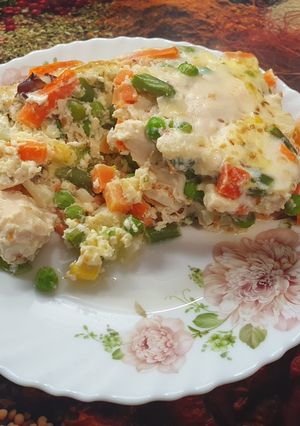 Запіканка з овочами та куркою