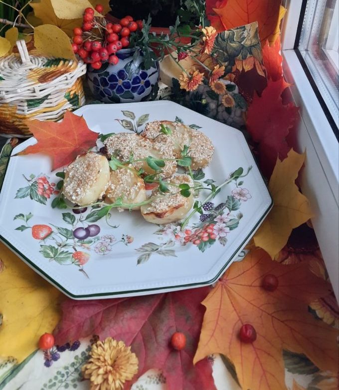 Картопля запечена з кунжутом