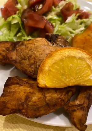 Курка в цитрусово - апельсиновому соусі