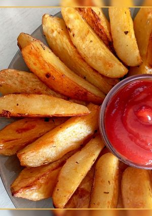 Молода картопля по-селянськи запечена з соєвим соусом, паприкою, чилі та італійськими травами