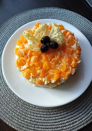 Ніжний салат з мандаринами та філе курки або індички