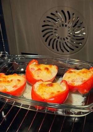 Перець з куркою у духовці