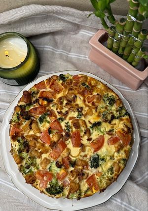 Пиріг з куркою і овочами