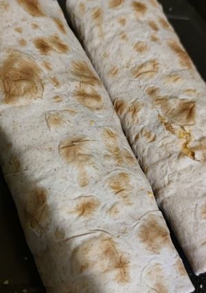 Шаурма із соковитою куркою. На сковороді