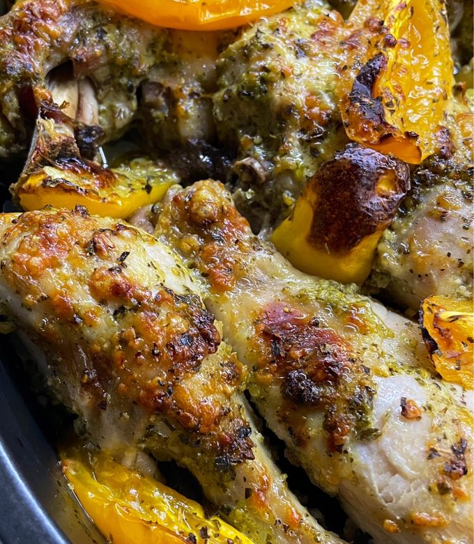 Швидка вечеря - курочка песто